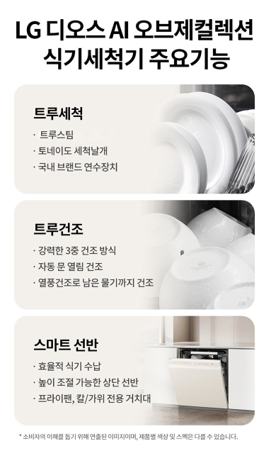 LG전자 디오스 오브제컬렉션 빌트인 식기세척기 14인용 DUE6BGL3E 이미지 3